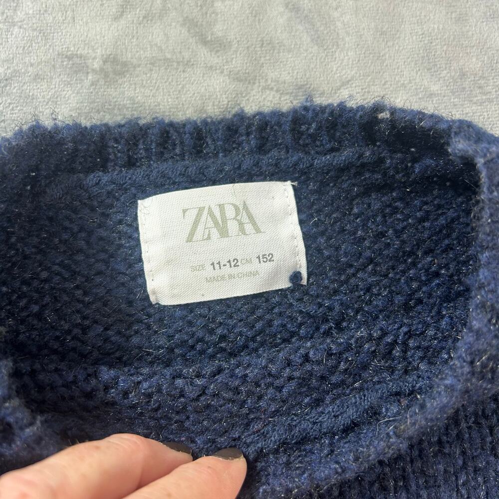 Zara Girls size 11/12 Sweater Two Tone Scoop neck - Picture 2 of 5